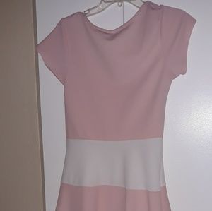 Pink and white dress